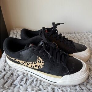 Nike Legacy Lift Black and Leopard Print Sneakers